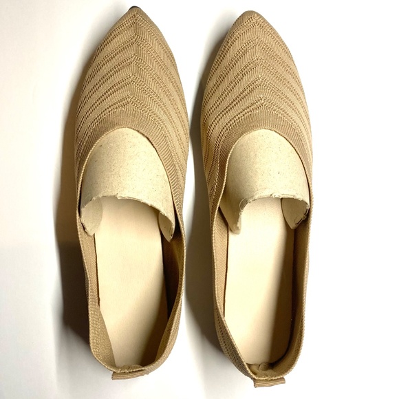 Comfortable Knit Slip-On Dress Shoes Pointed Toe Flats Sz 8.5 - Picture 5 of 7